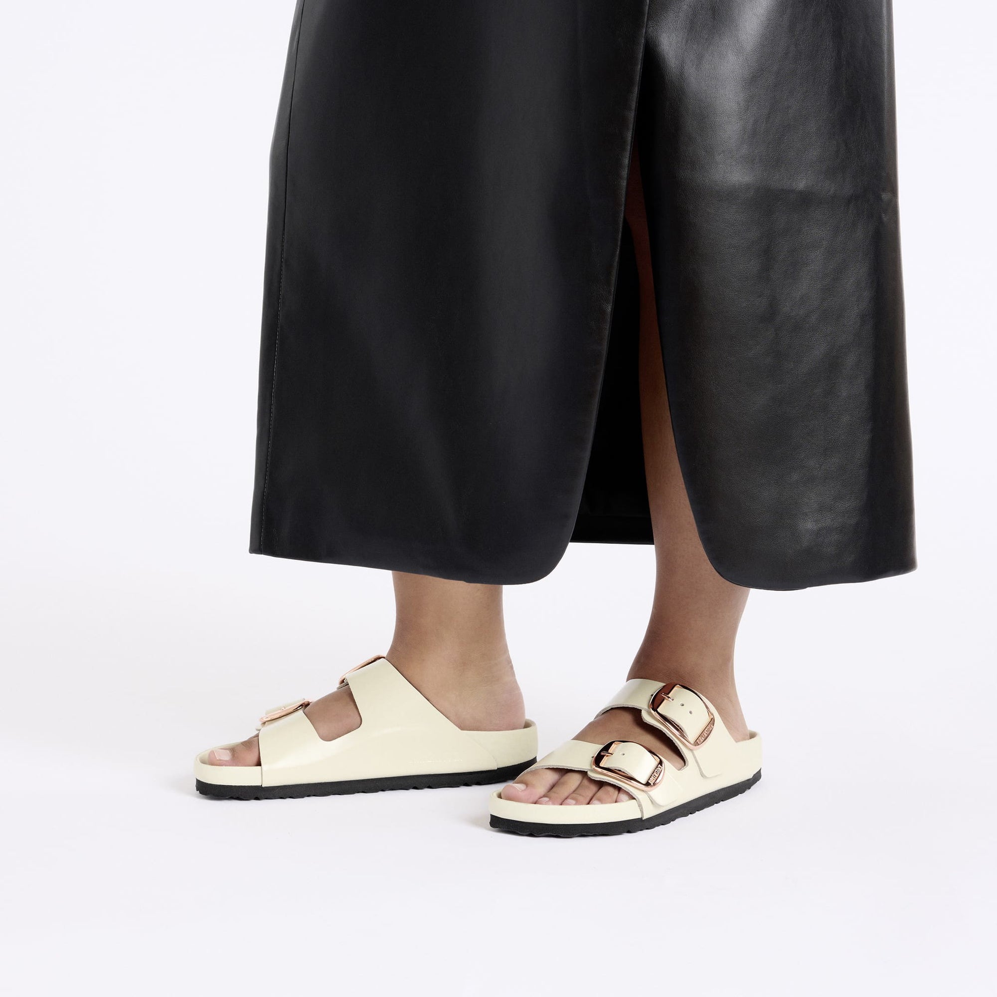 Arizona Big Buckle Natural Leather Patent