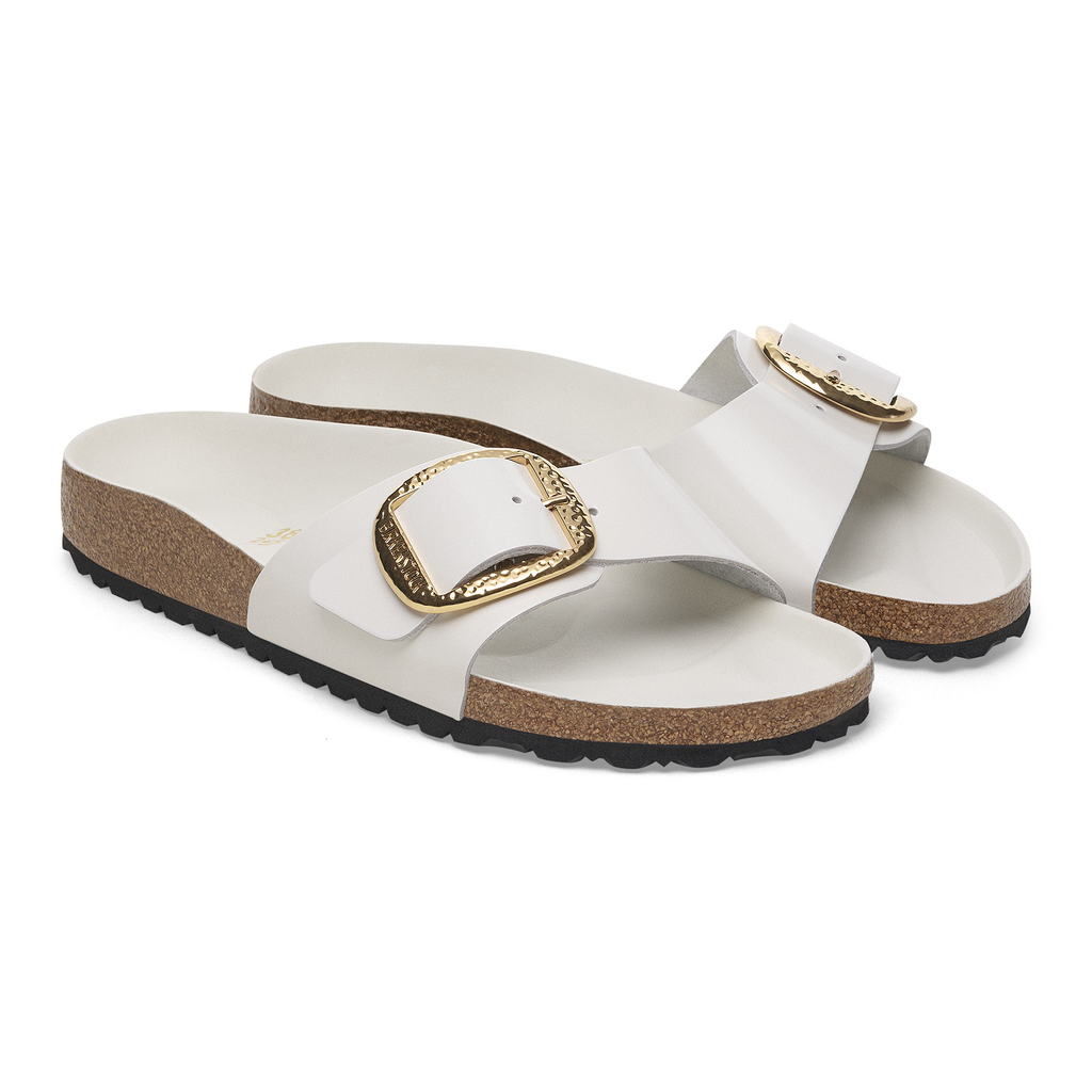 Madrid Big Buckle Natural Leather Patent